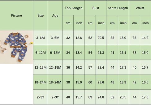 Toddler Baby Boy Outfit Long Sleeve Crewneck Sweatshirt Tops + Elastic Waist Pants Set 2 Piece Fall Winter Clothes in Saudi Arabia