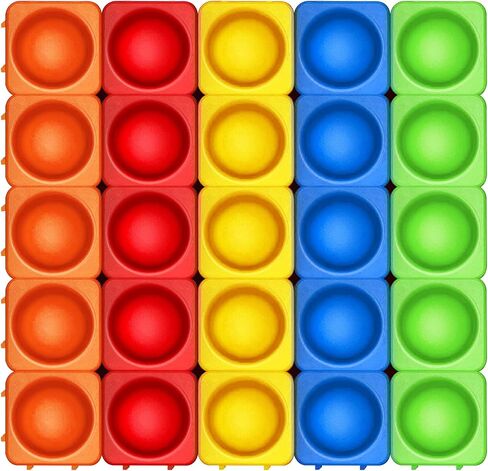 Premium Silicone Pop Fidget Blocks for Endless Joy and Education - Vibrant Pop Blocks for Imaginative Play and Puzzle Games-Toy Gift for Kids(16PCS-2) in Saudi Arabia