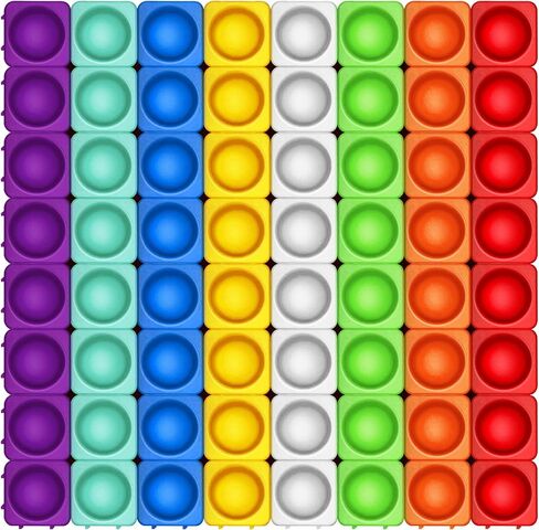 Premium Silicone Pop Fidget Blocks for Endless Joy and Education - Vibrant Pop Blocks for Imaginative Play and Puzzle Games-Toy Gift for Kids(16PCS-2) in Saudi Arabia