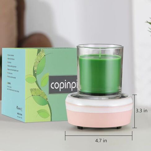 copinpin شمعة الشمع تذوب أكثر دفئا مع 7 ألوان LED تغيير الضوء يانكي جرة الشمع أكثر دفئا للشمع المعطر، شمعة كهربائية أكثر دفئا لزيت العطر ومكعبات الشمع للمنزل والمكتب هدية ديكور للأم in Kuwait