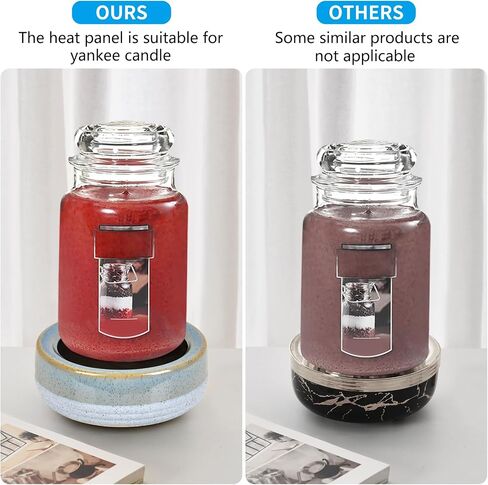 copinpin Candle Wax Melt Warmer with 7 Colors LED Changing Light Yankee Jar Wax Warmer for Scented Wax,Electric Candle Warmer for Fragrance Oil and Wax Cubes for Home and Office Décor Gift for Mom in Saudi Arabia