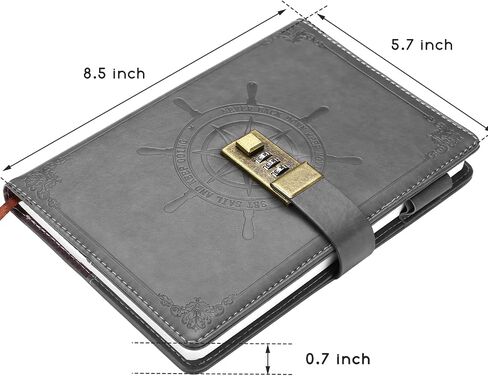 Kesote Diary with Lock, Vintage Journal with Lock Diary Organizer with Pen, Faux Leather A5 College Ruled Lined Pages Locking Journal Notebook in Saudi Arabia