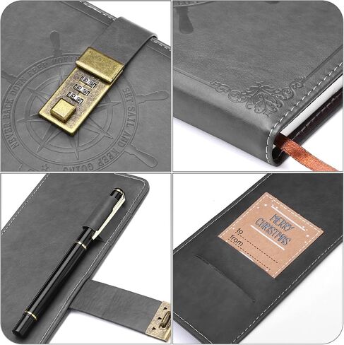 Kesote Diary with Lock, Vintage Journal with Lock Diary Organizer with Pen, Faux Leather A5 College Ruled Lined Pages Locking Journal Notebook in Saudi Arabia