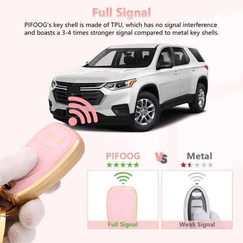 PIFOOG Key Fob Cover for Honda 2024 2023 CRV HRV Civic Accord Pilot Pink Gold Car Keys Accessories 5 Buttons Key Case Shell Bling Keychain Keyring Full Covers Protector Girly Cute Women TPU in Kuwait