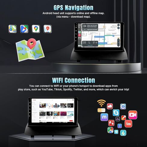 راديو سيارة Naifay لسيارة Ford Fiesta 2009-2014 مع CarPlay Android Auto، 2+32G 9 بوصة IPS تعمل باللمس ستيريو سيارة لفورد مع أجهزة استقبال صوت بلوتوث/FM/GPS/WiFi/SWC/شاشة مقسمة/كاميرا in Kuwait