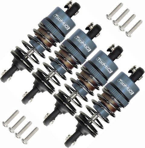 TOOMOD 1/10 52MM RC مجموعة ممتص الصدمات المملوءة بالزيت لـ Tamiya TT-01 TT-02 M03 M04 M05 M06 TA05 1:10 على الطريق ترقيات السيارات استبدال الأجزاء (أحمر) in Saudi Arabia