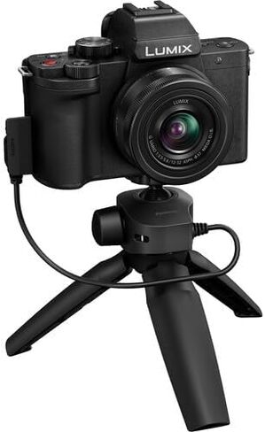 Panasonic LUMIX G100D 4K Mirrorless Digital Camera Body with 12-32mm F3.5-5.6 Lens + DMW-SHGR1 Tripod Grip DC-G100DVK Bundle Including Deco Gear Bag + Microphone + Monopod + Software and Accessories in Saudi Arabia