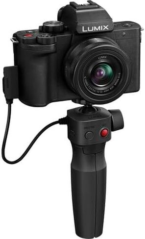 Panasonic LUMIX G100D 4K Mirrorless Digital Camera Body with 12-32mm F3.5-5.6 Lens + DMW-SHGR1 Tripod Grip DC-G100DVK Bundle Including Deco Gear Bag + Microphone + Monopod + Software and Accessories in Saudi Arabia