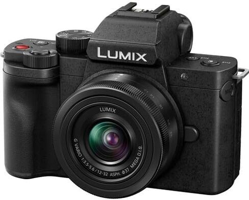 Panasonic LUMIX G100D 4K Mirrorless Digital Camera Body with 12-32mm F3.5-5.6 Lens + DMW-SHGR1 Tripod Grip DC-G100DVK Bundle Including Deco Gear Bag + Microphone + Monopod + Software and Accessories in Saudi Arabia