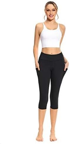 ادورنس سروال يوجا مع جيوب للنساء، سروال ضيق بمقاس كبير للنساء (ناعم زبداني، خصر مرتفع، تحكم في البطن) in Kuwait