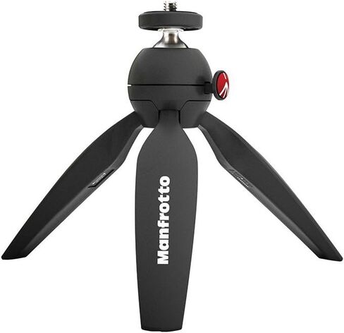 Manfrotto MTPIXI-B PIXI Mini Tripod, Black, Bundled with A ZAYKiR Universal Smartphone Tripod Adapter in Saudi Arabia
