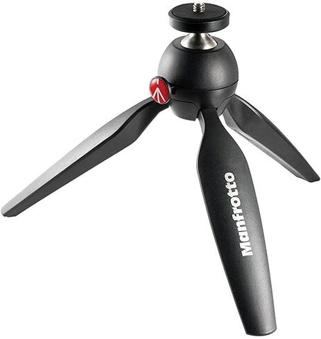 Manfrotto MTPIXI-B PIXI Mini Tripod, Black, Bundled with A ZAYKiR Universal Smartphone Tripod Adapter in Saudi Arabia