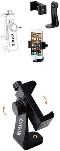 Manfrotto MTPIXI-B PIXI Mini Tripod, Black, Bundled with A ZAYKiR Universal Smartphone Tripod Adapter in Saudi Arabia