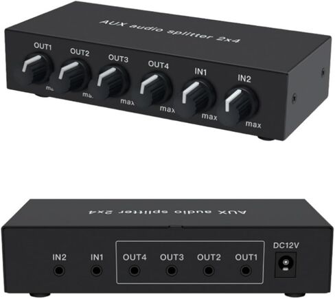 4 قنوات 6.35 مم TRS أو 3.5 مم HiFi Audio Mixer مضخم سماعة الرأس مقسم محول 2 في 4 خارج 2 خارج خلاط تحكم الهاتف الخليوي الكمبيوتر الخارجي 4 منافذ صوت سماعة الرأس مكبر صوت استيريو in Kuwait