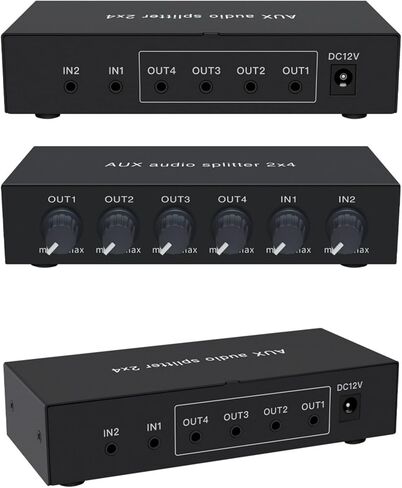 4 قنوات 6.35 مم TRS أو 3.5 مم HiFi Audio Mixer مضخم سماعة الرأس مقسم محول 2 في 4 خارج 2 خارج خلاط تحكم الهاتف الخليوي الكمبيوتر الخارجي 4 منافذ صوت سماعة الرأس مكبر صوت استيريو in Kuwait