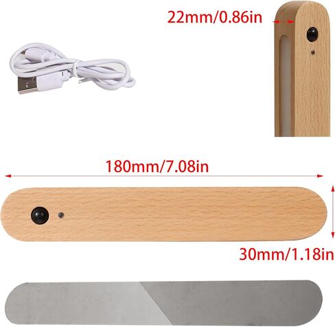 LANDGOO LED Kids Bedroom Motion Sensor Night Light Battery Operated Wall Light-USB Rechargeable Magnetic Light with Warm White Light for Kids Room Bathroom Cabinet Closet Hallway in Saudi Arabia