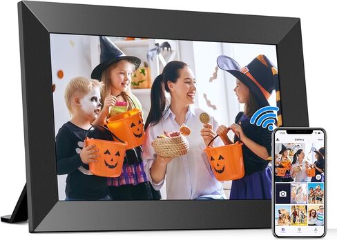 إطار صورة رقمي BIGASUO بدقة 1280 × 800، شاشة لمس بإطار صور سحابي ذكي واي فاي مقاس 10.1 بوصة، ذاكرة مدمجة سعة 16 جيجابايت، تدوير تلقائي، عرض شرائح، مشاركة الصور ومقاطع الفيديو على الفور عبر تطبيق Uhale in Kuwait