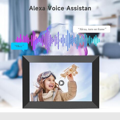 إطار صورة رقمي BIGASUO بدقة 1280 × 800، شاشة لمس بإطار صور سحابي ذكي واي فاي مقاس 10.1 بوصة، ذاكرة مدمجة سعة 16 جيجابايت، تدوير تلقائي، عرض شرائح، مشاركة الصور ومقاطع الفيديو على الفور عبر تطبيق Uhale in Kuwait