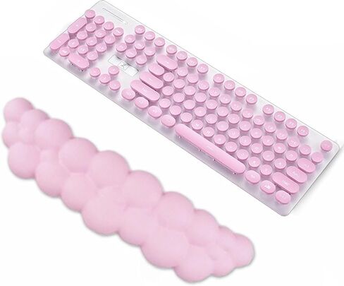 Keyboard Cloud Wrist Rest, White Cloud Wrist Rest with Leather Surface Memory Foam Non-Slip Base Cloud Palm Rest for Relieve Wrist & Arm Pain for PC Gaming/Office/Computer/Laptop (White) in Saudi Arabia