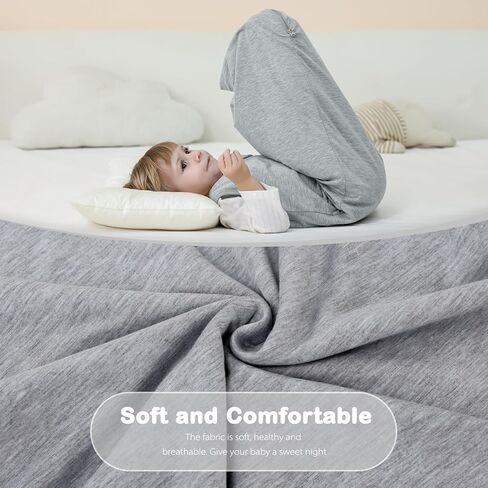 كيس نوم للأطفال من الجنسين من Mosebears 1.0 TOG، رايون فائق النعومة مصنوع من الخيزران، بطانية قابلة للارتداء مع سحاب ثنائي الاتجاه (مريمية هادئة، 6-18 شهرًا) in Kuwait