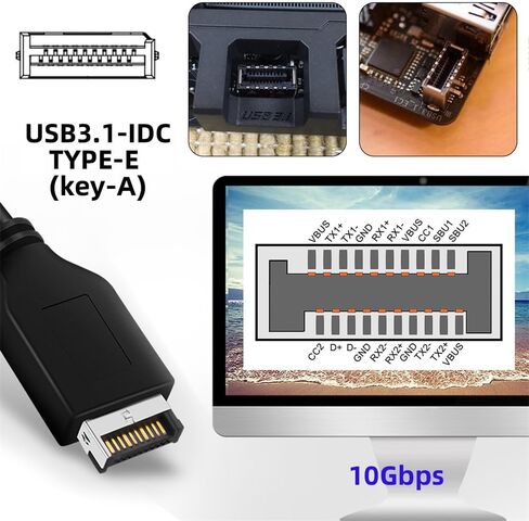 Xiwai USB PCI-E Express 1x Card USB3.1 Gen1 5Gbps Dual Type-A & Type-C USB-C Female to PCI-E Adapter uPD720201 with Low Profile Bracket in Saudi Arabia