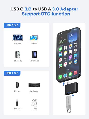Dockteck SD Card Reader, 5G Super Speed USB3.0 SD/TF Card Reader, 3-Slot USB A/C to SD/Micro SD/USB A Memory Card Reader for UHS-I SD/Micro SD/SDHC/SDXC/MMC, Support OTG for Plug&Play,Green in Saudi Arabia
