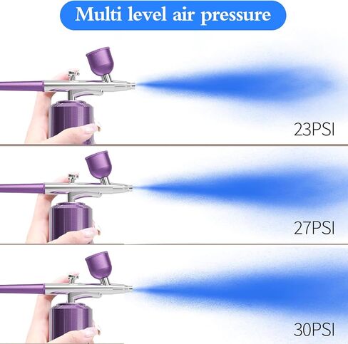 Airbrush Kit Rechargeable Cordless Airbrush Compressor Portable Handheld Airbrush Air Brush for Model Painting,Nail Art,Cake decoration,Makeup, Barber (Black) in Kuwait