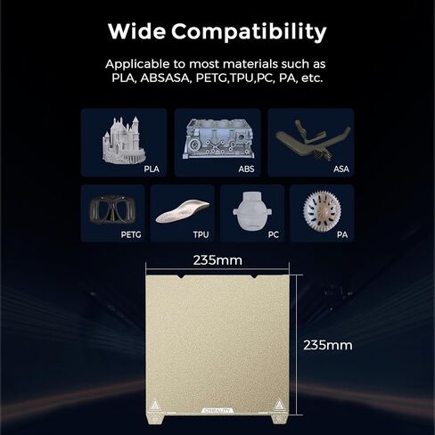 Creality Official Double-Sided Build Plate, 235x235mm Smooth PET + Textured PEI Magnetic Bed Plate Surface Flexible Removable for Ender 3 S1/3 S1 Pro,Ender 3 V3 SE/KE,CR-10 SE,Ender 5 S1,K1,Ender 3 in Kuwait