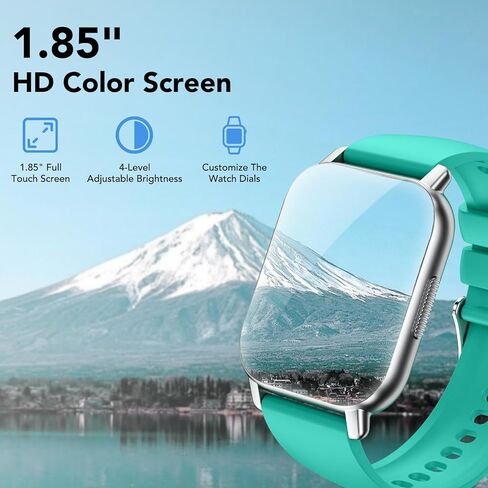 Smart Watch (Answer/Make Calls), Smartwatch for Men Women, 112 Sport Modes, IP68 Waterproof, Fitness Activity Tracker, Heart Rate Monitor Sleep Step Counter, Green in Kuwait