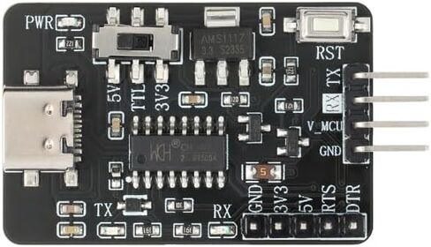 2 قطعة CH340C USB Type-C إلى UART محول المنفذ التسلسلي تنزيل STC برنامج متحكم صغير UART وحدة المنفذ التسلسلي تحميل تلقائي وحدة الموقد دون بداية باردة in Saudi Arabia