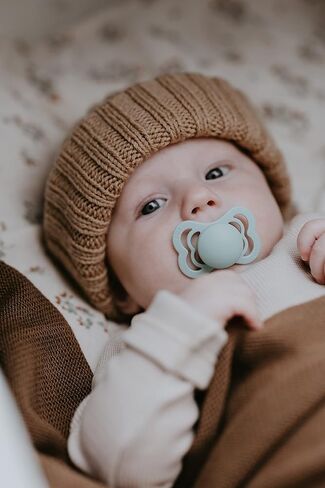 لهايات الأطفال العليا من BIBS | لهاية من المطاط الطبيعي خالية من مادة BPA | صنع في الدنمارك | مجموعة من 2 لهايات فورست ليك وايت/فورست ليك وايت، 0-6 أشهر in Saudi Arabia