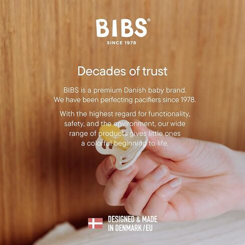 لهايات الأطفال العليا من BIBS | لهاية من المطاط الطبيعي خالية من مادة BPA | صنع في الدنمارك | مجموعة من 2 لهايات فورست ليك وايت/فورست ليك وايت، 0-6 أشهر in Saudi Arabia