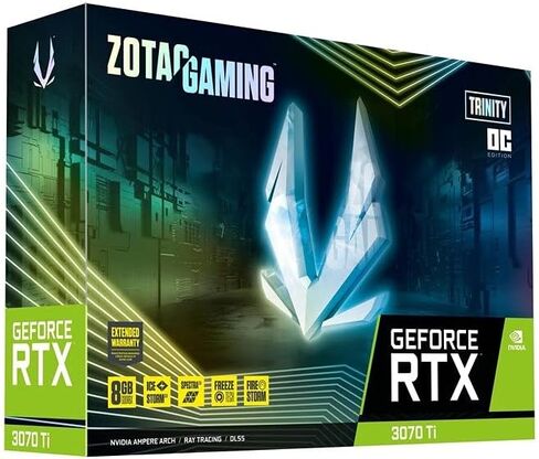 ZOTAC Gaming GeForce RTX™ 3070 Ti Trinity OC 8GB GDDR6X 256-bit 19 Gbps PCIE 4.0 Gaming Graphics Card, IceStorm 2.0 Advanced Cooling, Spectra 2.0 RGB Lighting, ZT-A30710J-10P (Renewed) in Saudi Arabia
