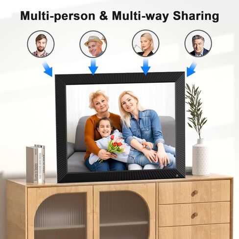 Large Digital Picture Frame 17"-Digital-Photo-Frame - Dual-WiFi Photo Frame 32GB with Touch Screen, Wall Mountable, Instantly Share Pictures and Videos to Loved Ones, Motion Sensor, Gift for Mom Dad in Saudi Arabia
