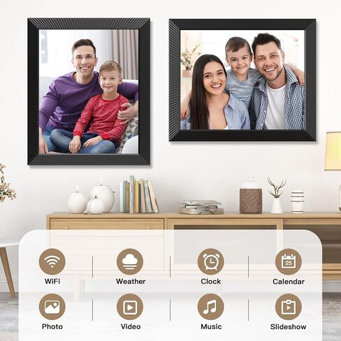 Large Digital Picture Frame 17"-Digital-Photo-Frame - Dual-WiFi Photo Frame 32GB with Touch Screen, Wall Mountable, Instantly Share Pictures and Videos to Loved Ones, Motion Sensor, Gift for Mom Dad in Saudi Arabia