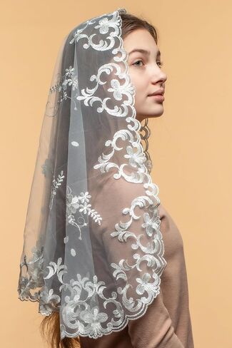 Catholic Mantilla Mass Infinity Veil Church Lace Veil Spanish Chapel Mass Head Covering Veil Long in Kuwait