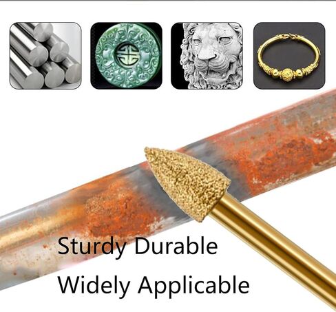 Diamond Drill Grinding Bit Set,Stone Carving Set Diamond Burr Bits,Diamond Grinding Burr Drill Bit,20pcs Polishing Kits Rotary Tools Accessories,Stone Ceramic Glass Carv,Grind,Polish,Sanding in Saudi Arabia
