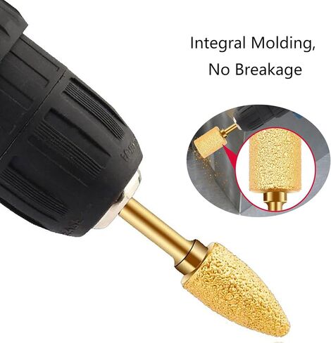 Diamond Drill Grinding Bit Set,Stone Carving Set Diamond Burr Bits,Diamond Grinding Burr Drill Bit,20pcs Polishing Kits Rotary Tools Accessories,Stone Ceramic Glass Carv,Grind,Polish,Sanding in Saudi Arabia