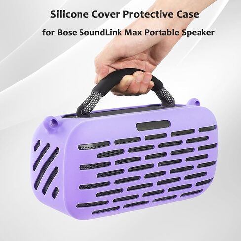 Silicone Cover Protective Case for Bose SoundLink Max Portable Speaker, Skin Sleeve with Shoulder Strap for Outdoor Speaker Accessories (Red) in Saudi Arabia