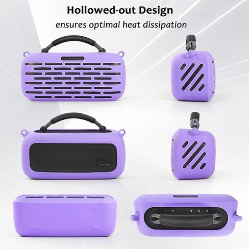Silicone Cover Protective Case for Bose SoundLink Max Portable Speaker, Skin Sleeve with Shoulder Strap for Outdoor Speaker Accessories (Red) in Saudi Arabia