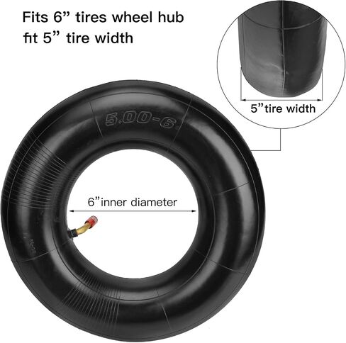 GREHUA 13x5.00-6 13x5x6 5.00-6 Inner Tube for Razor Dirt Quad Verson 1-18 Go Kart Dirt Bike ATVs Yard Tractors Lawn Mower Wagons Hand Trucks Wheelbarrows Wagons Gorilla Cart Trailer 2 Pack Heavy Duty in Saudi Arabia