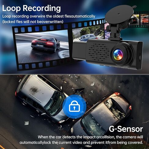 Milerong 2.5K 3 Channel Dash Cam WiFi، 1440P+1080P+1080P Dash Cam أمامية وخلفية من الداخل مع بطاقة 64 جيجابايت، كاميرا قياس 3.16 بوصة لتسجيل حلقة السيارات، مستشعر G، رؤية ليلية بالأشعة تحت الحمراء، وضع انتظار السيارات 24 ساعة in Saudi Arabia