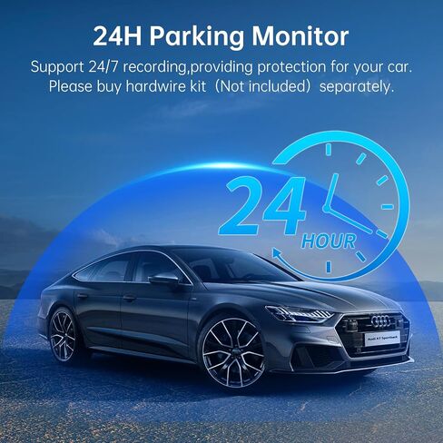 Milerong 2.5K 3 Channel Dash Cam WiFi، 1440P+1080P+1080P Dash Cam أمامية وخلفية من الداخل مع بطاقة 64 جيجابايت، كاميرا قياس 3.16 بوصة لتسجيل حلقة السيارات، مستشعر G، رؤية ليلية بالأشعة تحت الحمراء، وضع انتظار السيارات 24 ساعة in Saudi Arabia