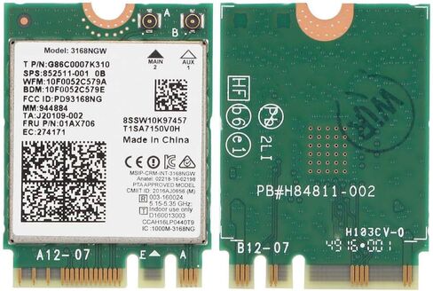 Network Card,ASHATA Wi-Fi Network Adapter Card for Intel Internet 3168NGW -AC Dual Band WiFi Network Card with Bluetooth 4.2 in Saudi Arabia