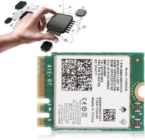 Network Card,ASHATA Wi-Fi Network Adapter Card for Intel Internet 3168NGW -AC Dual Band WiFi Network Card with Bluetooth 4.2 in Saudi Arabia