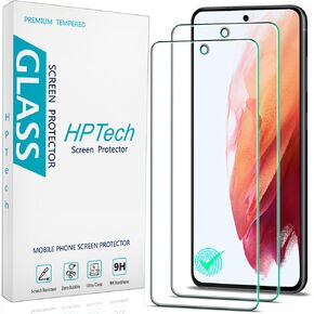 HPTech (2 Pack Privacy Screen Protector Designed for Samsung Galaxy S21 FE 5G Anti-Spy Tempered Glass, Anti Scratch, Bubble Free
