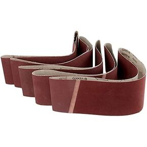 5 PCS Cloth Sander Belts Sand Paper Sanding Belts 75mmx533mm 80 Grit