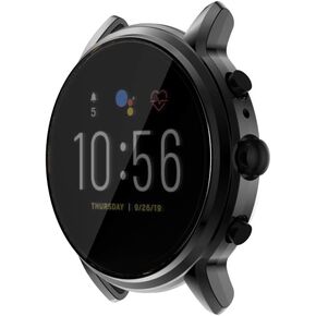 Case Compatible with Fossil Gen 5 Carlyle/Carlyle HR Watch Soft TPU Slim Plated Case Shock-Proof Cover All-Around Protective Bumper Shell for Gen 5 Carlyle (Black)