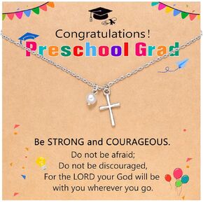 Pearl Cross Necklace for Girls - First Communion, Baptism, Confirmation Easter Gifts for Girls