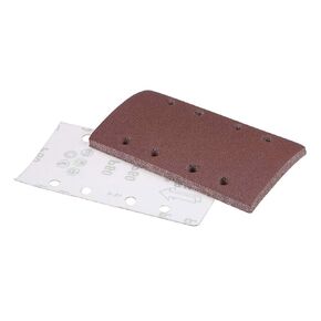 15pcs 180 Grit Sandpaper Sheet 7.3 inch x 3.6 inch, 8 Holes Hook and Loop Sandpaper for 1/3 Sander, Aluminum Oxide Sander Paper Sheet for Wood Metal Polishing